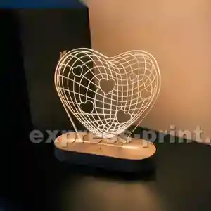 Нічник: 3Д серце