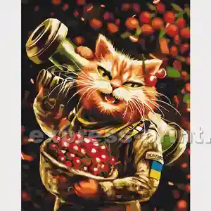 Картина за номерами: Котик Мелітополь 
