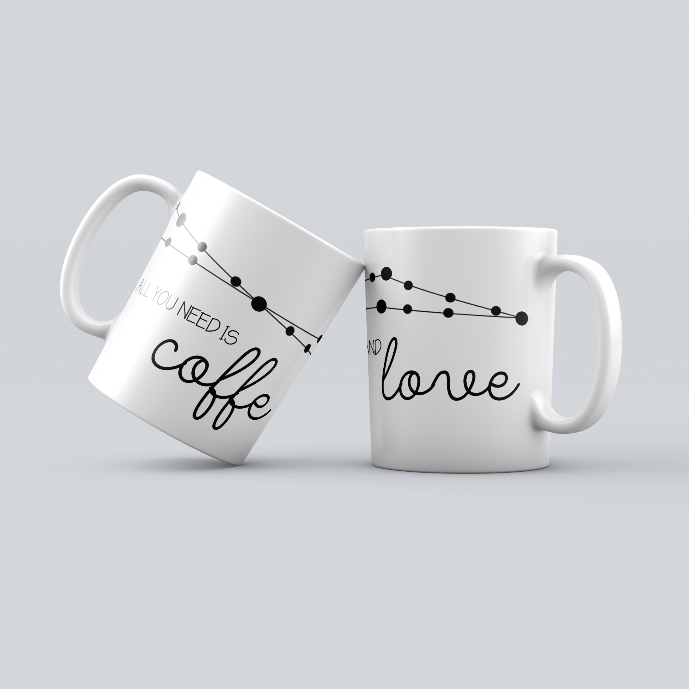 Чашка: All you need is coffe and love