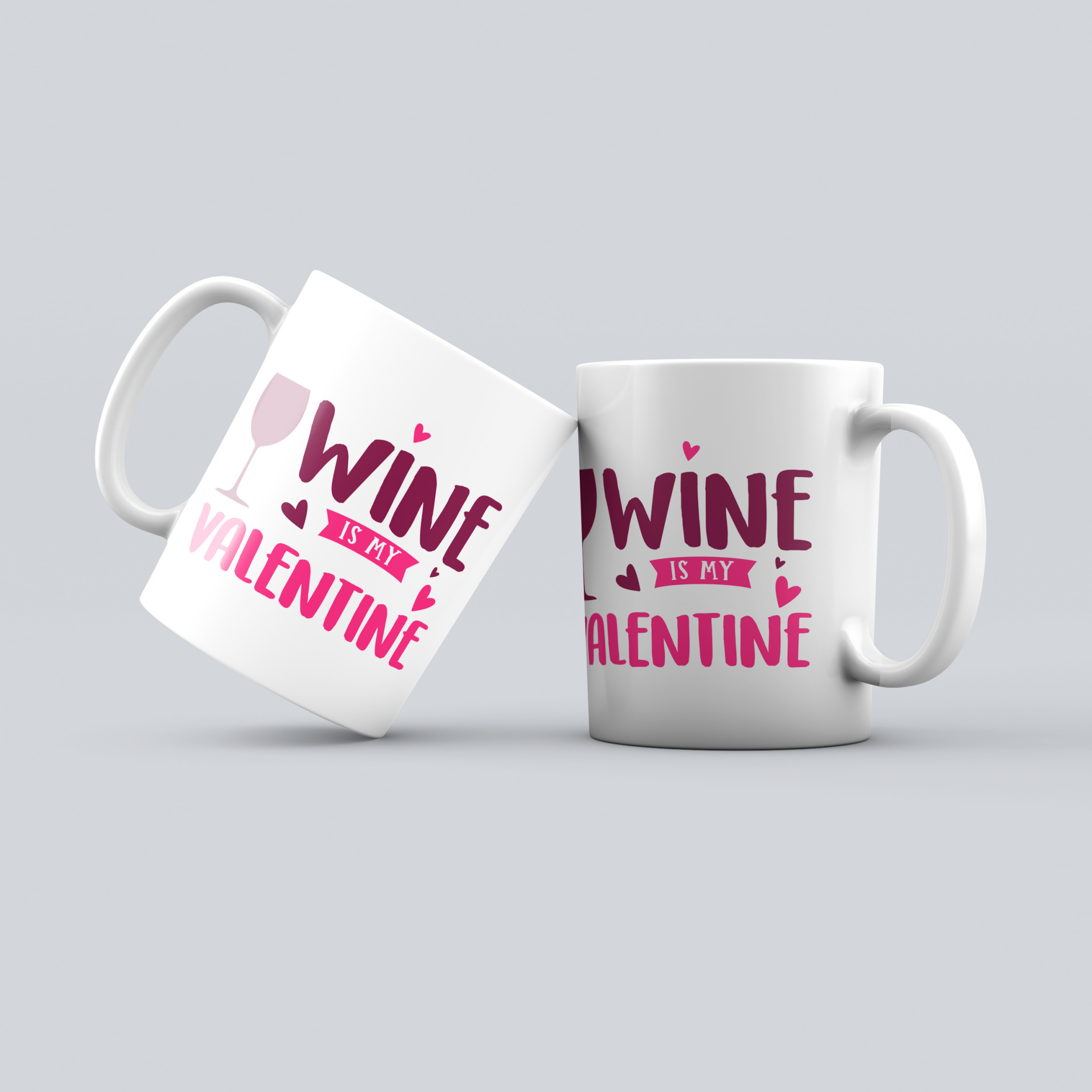Чашка: Wine is my Valentine