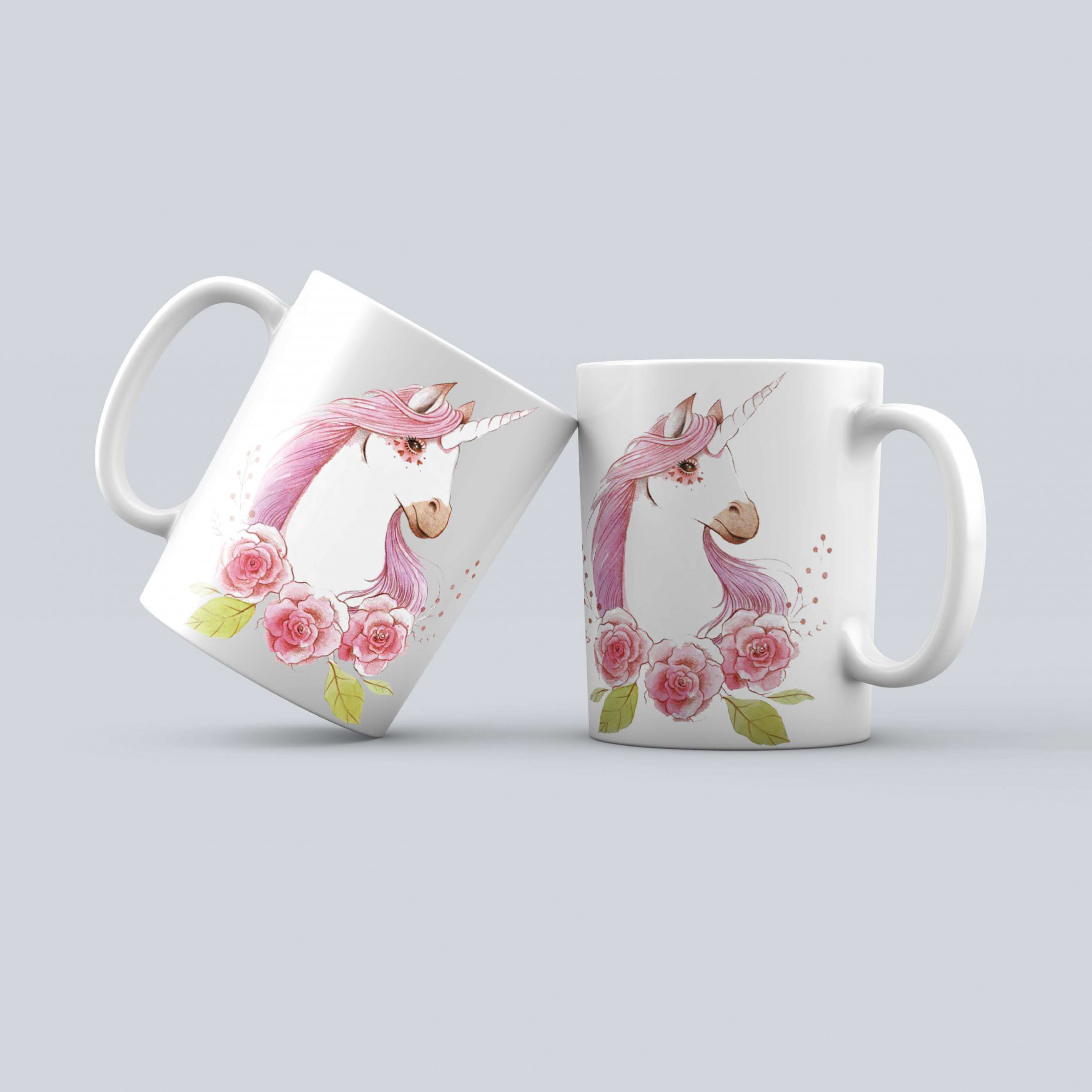 Чашка: Unicorn with flowers